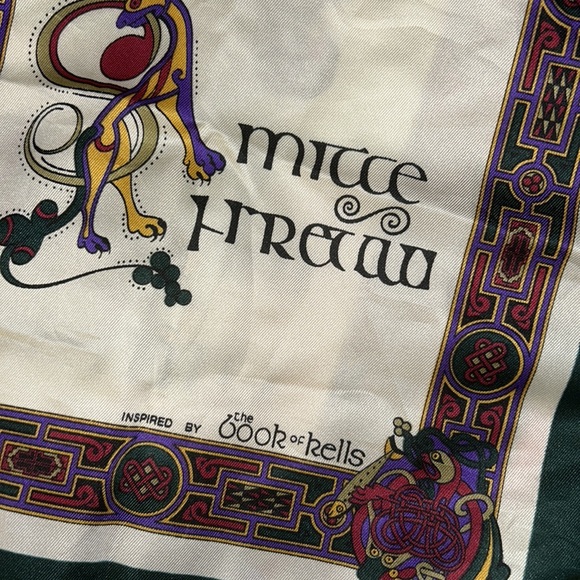 Irish Celtic print scarf inspired by the book of kells - Picture 7 of 7